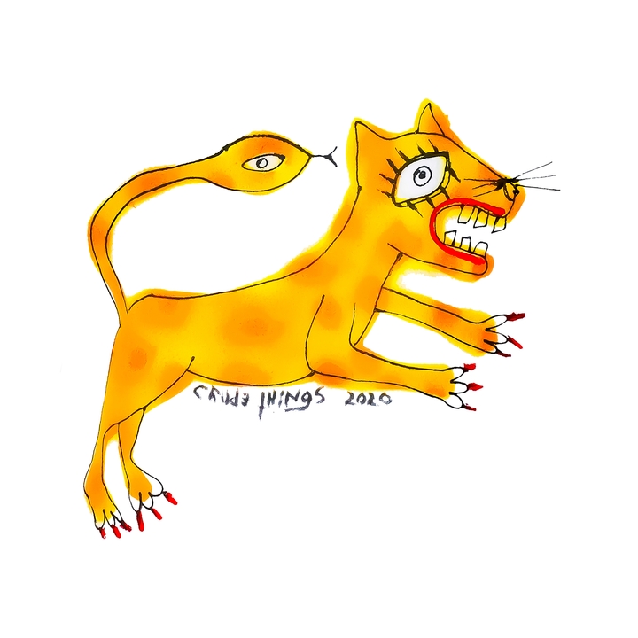 Orange Spots on Yellow Snake Cat